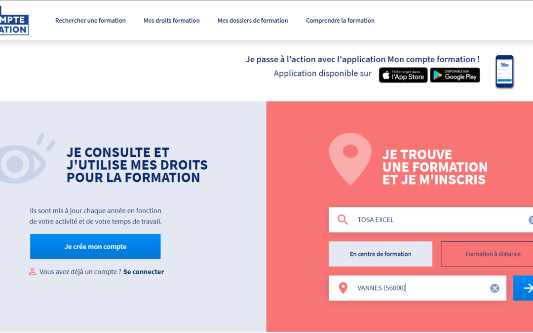 Compte Personnel de Formation – Modalités d’inscription