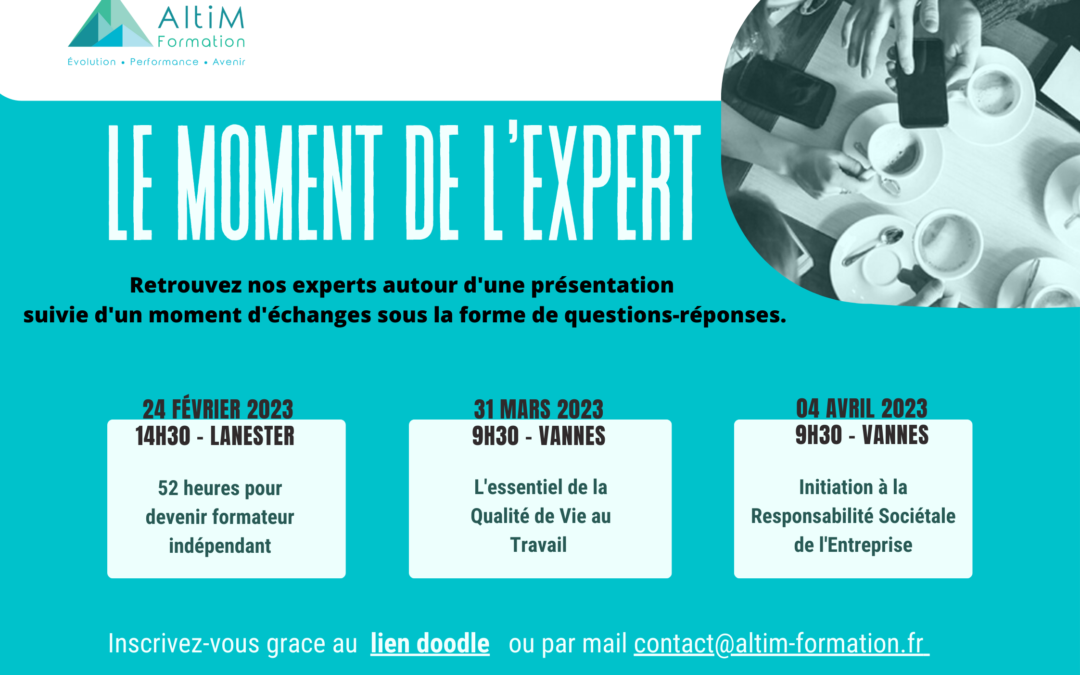 Nouveau : Le moment de l’Expert